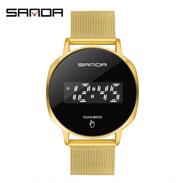 

sunda hepburn electronic male and female student new korean multi-functional simple couple watch waterproof electronic watch, Blue