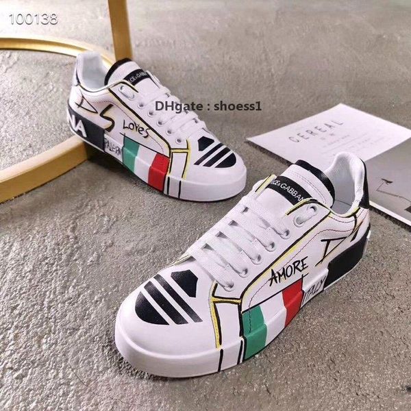 

2021-2020i high -end custom men 's and women 's classic graffiti daily low -casual sports shoes ,fashionable wild trend coup, Black