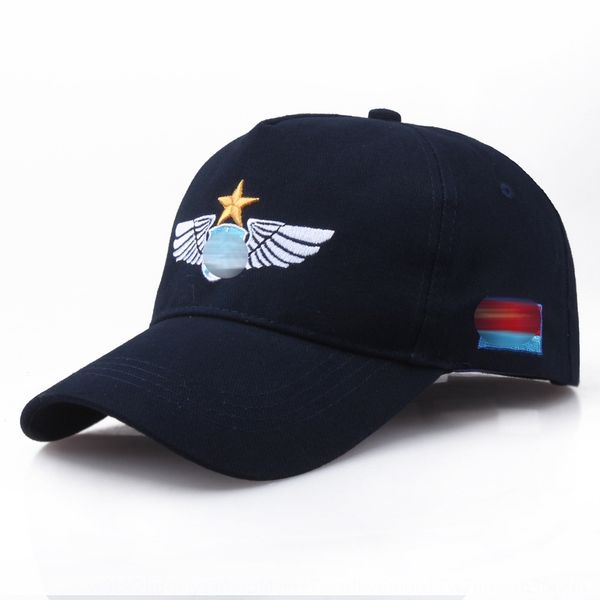 

upguc pure cotton navy blue wings outdoor sports cap three-dimensional embroidery baseball ca baseball cap outdoor sports leisure five-point, Blue;gray