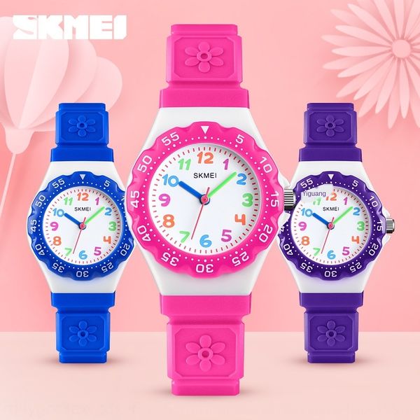 

5wtrw skmei shicemei rotatable jet lag students' flower-shaped quartz children's gift skmei shicemei rotatable jet lag students&#0, Blue