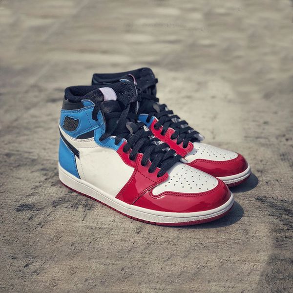 

nkj01a 2020 good quality basketball shoes ck5666-100 1 retro high fearless unc chicago white/university blue-varsity size40-46
