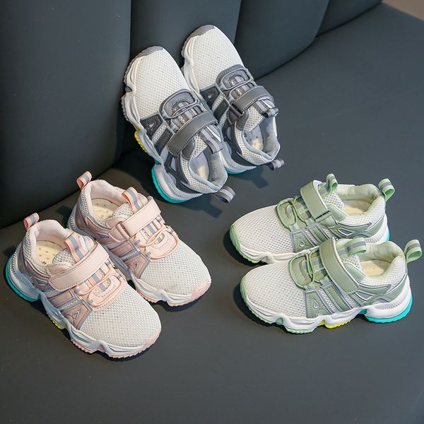 

fashion rainbow bottom children's sports breathable mesh shoes comfortable soft anti-skid wear-resistant children's sports shoes, Black