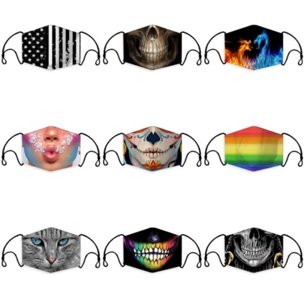 

2020 fashion dust mask pm2.5 anti smog mask printed cloth mask can be washed and reused xd23374#501