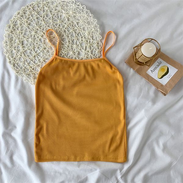 

women's summer 2020 korean style new vest vest fashion slim thread solid color camisole inner base top, Camo