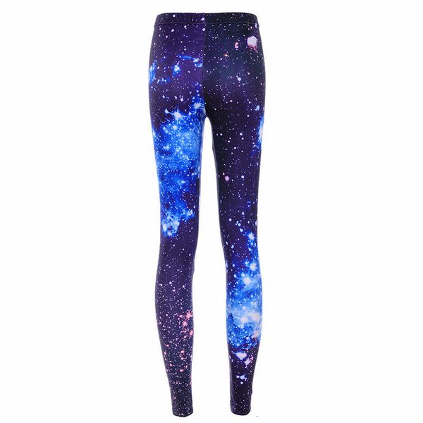 

wholesale new women universe galaxy blue printed leggings pants elasticity fashion space tie dye milk silk s 4xl, Black
