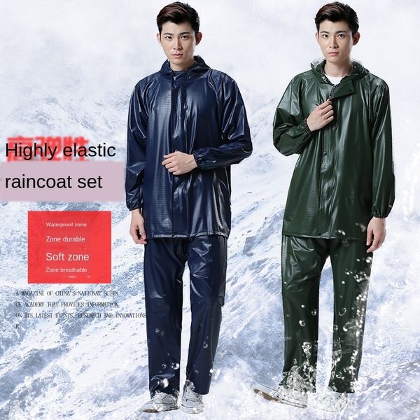 

80svs suit motorcycle rainproof clothing pvc motorcycle overalls work clothes work clotheshigh elasticity outdoor men's raincoat and