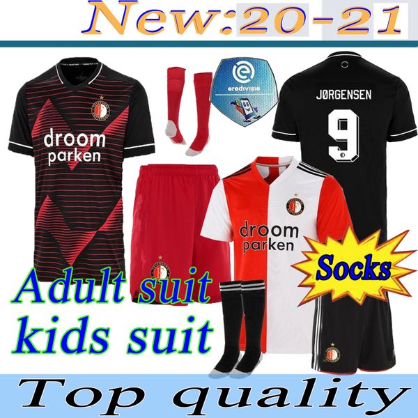 

20 21 feyenoord soccer jersey kids+socks kokcu berghuis jorgensen football jerseys shirt camiseta de futbol 2020 2021 senesi maillot de foot, Black