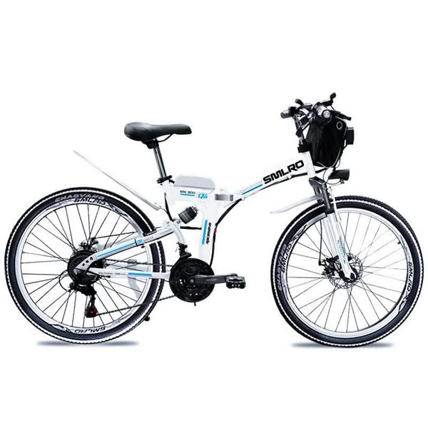 

1000w 48v 26 "carbon staal elektrische fiets met 13ah lithium batterij e mtb 26" carbon staal elektrische e-bike, Silver;blue