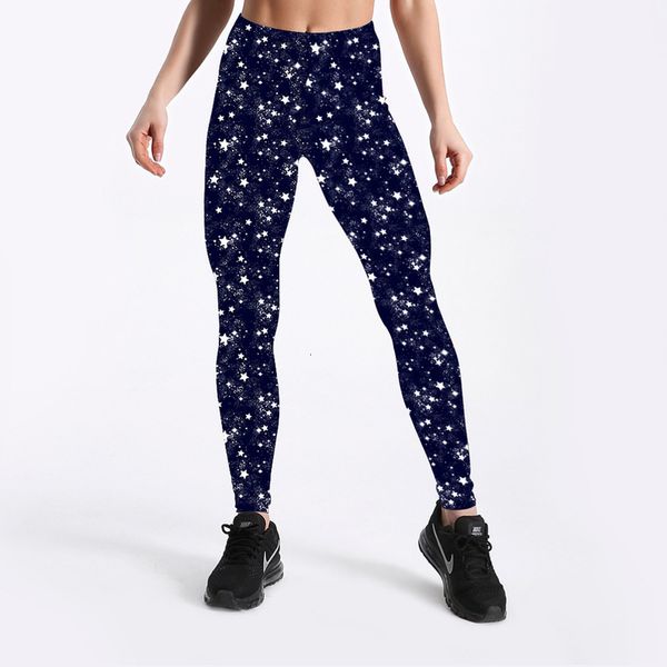 

women white star leggings super soft peach skin legging elastic waist leggings fitness pants trousers stretchy pants os tc size, Black