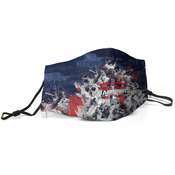 

женщины мужчины маска респиратор муфельные бостон-красно-sox-w-2018-world series печатается с регулируемой ear hook mas, Silver