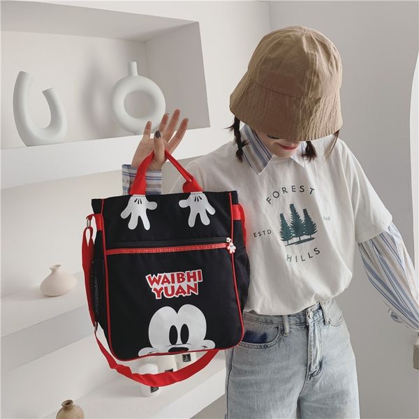 

new canvas hand pupil tutorial middle school student hand carrying book bag cartoon korean canvas children's tutorial bag