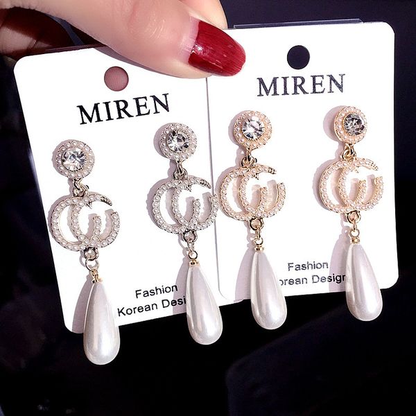 

2020 designer luxury new earrings ladies earrings korean jewelry, Silver