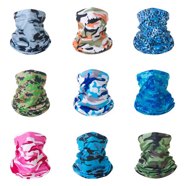 

женщины мужчины камуфляж ice шелковый магия бандана уха треугольник половина маска для лица открытый рыбалка пешие прогулки велоспорт шеи er, Black