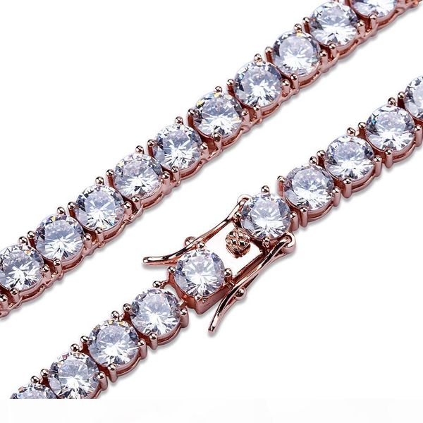 

mens diamond tennis bracelet iced out chains micro pave cz hip hop jewelry luxury designer bangle finish 1 row gold bracelets link rock, Golden;silver