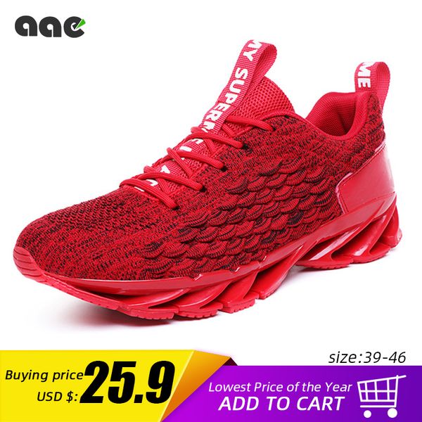 

2020 trend blade shoes for man sneakers fashion mesh breathable running shoes tenis hombre men's casual dropshipping, Black