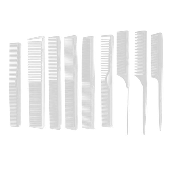 

salon hair styling comb set stylists barbers combs styling comb set for straight hair comb hairdressing barbers brush, Silver