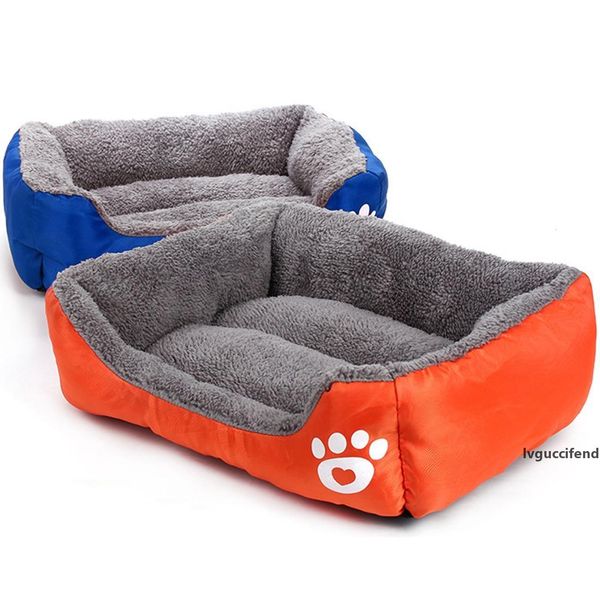 

bed pet beds sofas warming footprint house soft nest dog baskets fall and winter warm kennel for cat puppy t200618