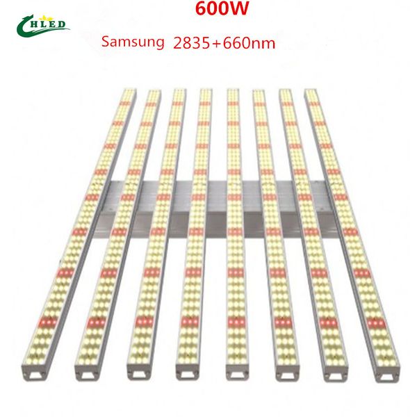 

новый 600w 8bars паук 2835 + 660нм полный спектр высокого ppfd samsung quantum led grow light board для тепличных растений