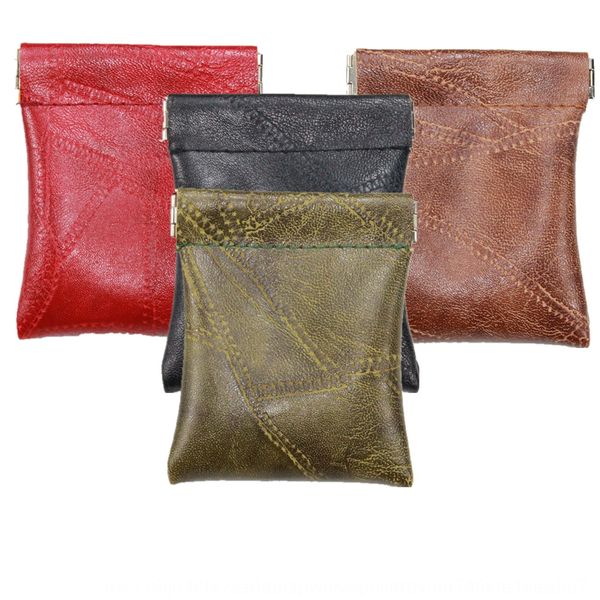 

male and female children key wallet bag coin small storage wallet stitching pu sheep leather bag novel mini coin purse