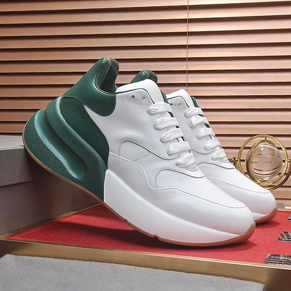 

oversized men shoes casual fashion mens shoes leather footwears with origin box zapatos de hombre casual shoes for men rubber sole big size, Black