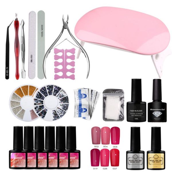 

nail set uv led lamp dryer nail gel polish kit manicure tools set electric 270a