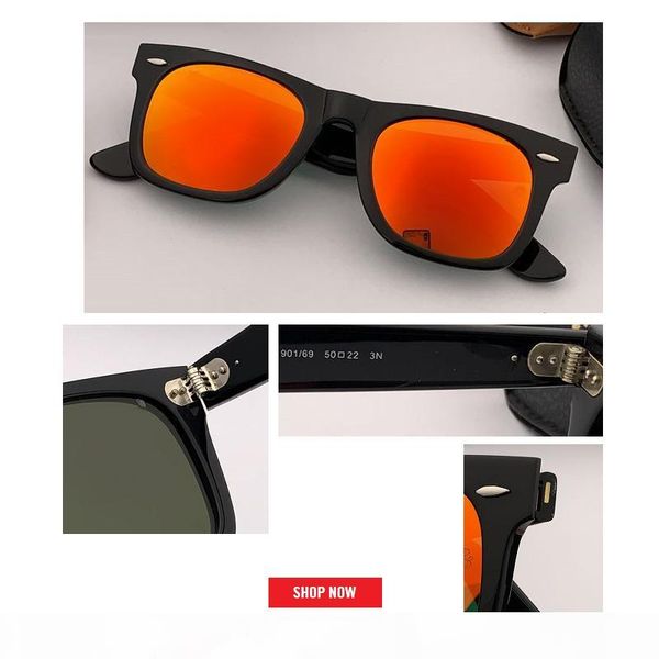 

fashion square sun glasses brand designer mirrored sunglasses men classic flash all-fit mirror uv400 sunglass 54mm 50 with brand box ce, White;black