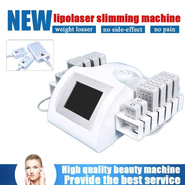 

portable diode laser lipolysis slimming machine diode lllt 980nm 12 pads system salon or home use beauty equipment, Black