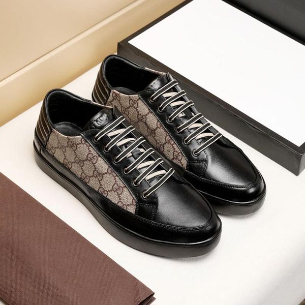 

men 's shoes comfortable autumn and winter shoes chunky sneakers lace -up casual low sports men shoes herren sportsch, Black