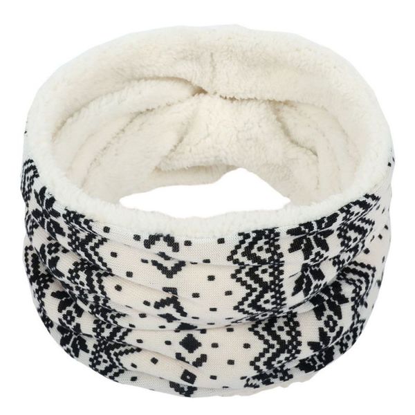 

cycling caps & masks 2021 winter warm outdoor sport knitted ring scarves print thick inside super elastic knit mufflers neck warmers scarf, Black