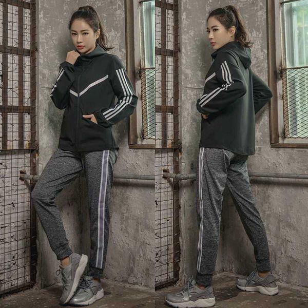 

женщина tracksuit спортивную одежду йога фитнес для одежды сыпучего professional быстросохнущего запуска тренажерного зала спортивного костю, Black;blue