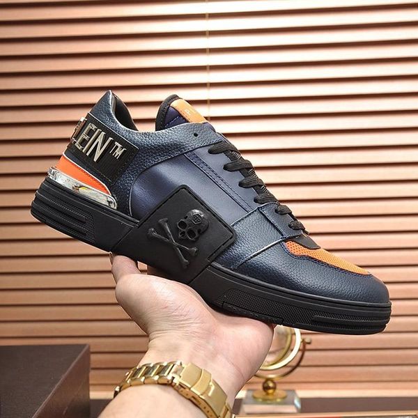 

drop ship mens shoes new arrival vintage outdoor walking fashion skull sneakers lace-up plus size casual men shoes herren sportschuhe, Black