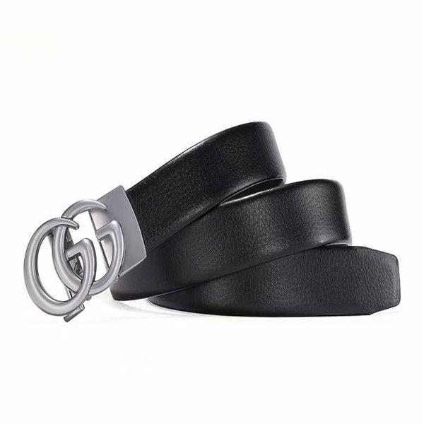 

2020 designer's same double gg belt classic versatile headband for young and middle-aged belt buckle leisure belt, Silver