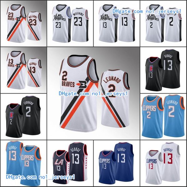 

los angeles clippers men kawhi leonard lou williams paul george nba 2020 basketball jersey, Black
