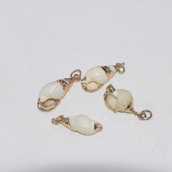 

5pc gold plating raw snail charm necklaces pendants for necklace mother pearl shell pendants for women accessories, Silver