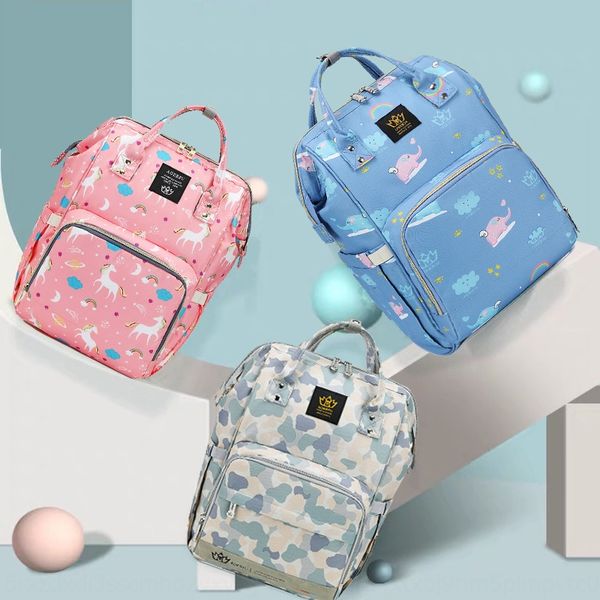 

g1dwj fashion waterproof double-shoulder mummy multi-functional mother and baby bag babies' baby diaper diaper backpack backpack bag fe