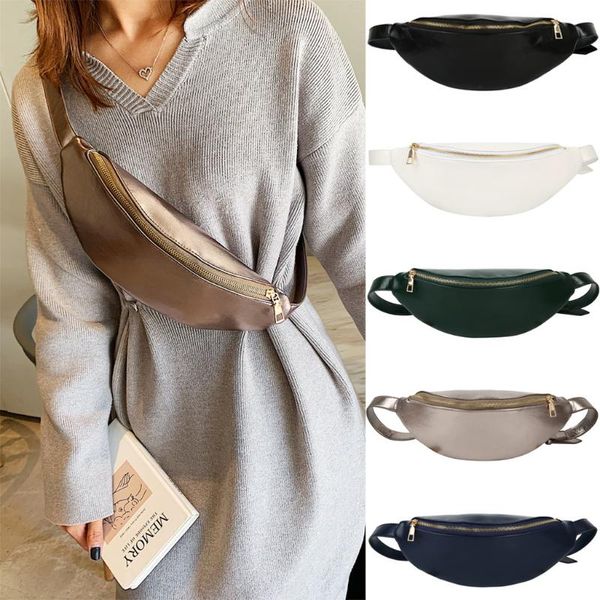 

ocardian chest bag fashion pure zipper polyester leather belts shoulder bags crossbody bag women bags waist packs o15