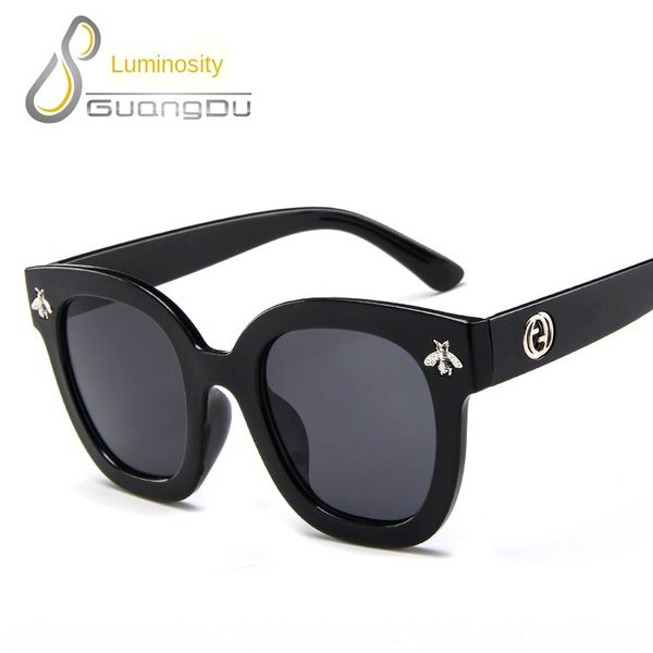 

korean style little bee fashion men's sun and women's sun colorful all-match glasses sun glasses, White;black