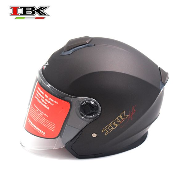 

ibk motorcycle casco casque helmet electric bicycle 3/4 anti-uv open face double lens safety matte helmet ibk-705