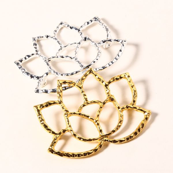 

8sfk4 antique head alloy lotus hairpin material diy handmade bride accessories hair accessories hair clip handmade headdress diy headdress d, Silver