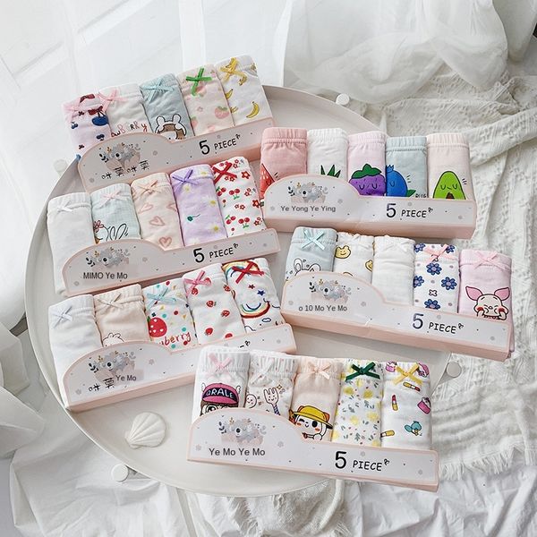 

5-piece new daughter children's pants underwear boxer pants underwear cute cartoon pure cotton children's boxer leggings, Camo