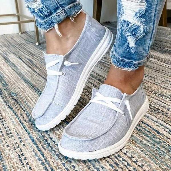 

canvas shoes women lace up sneakers new autumn ladies loafers soft breathable casual shoes solid female flat plus size, Black