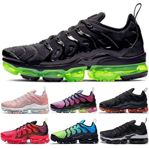 

new men black volt running shoes plus black white bleached coral blue orange bred bumblebee cool grey game royal grape sneakers