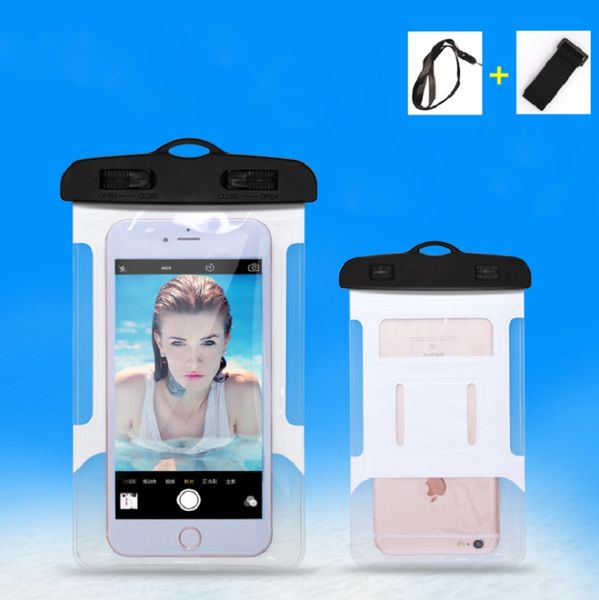 

w4gzl armband mobile phone water mobile phone waterproof bagproof bag pvc touchable screen waterproof cover outdoor swimming diving beach se