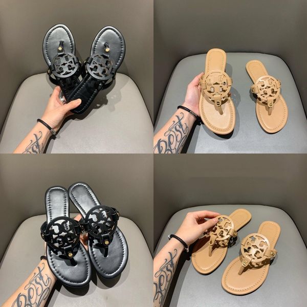 

2020 new arrival womens slippers leather flats flip flops designer ladies slides summer sandals women shoes#135, Black