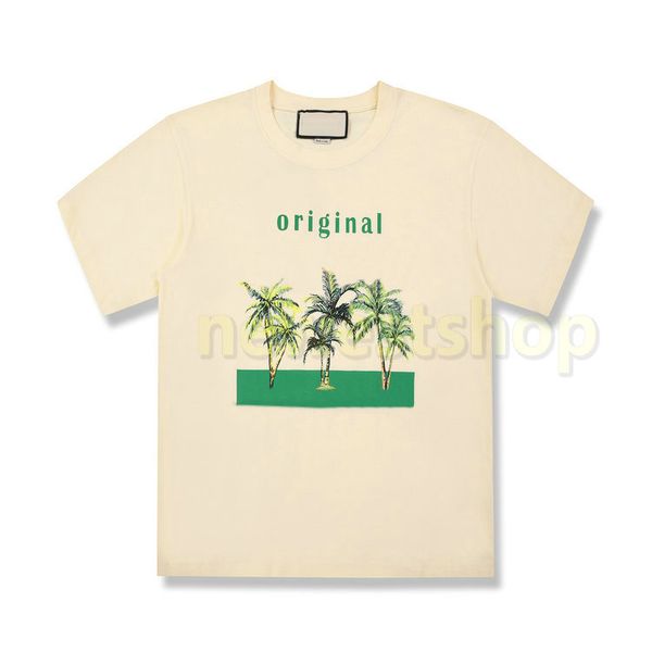 

20ss summer fashion tree print t shirt classic tee high end casual letter print t shirts high street men women breathable tee, White;black