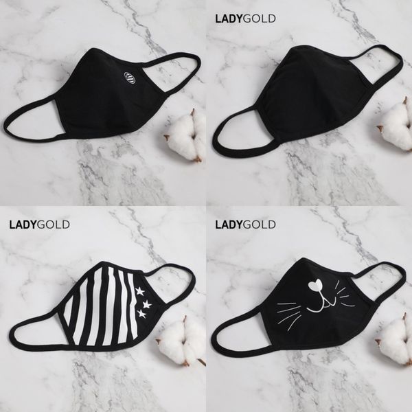 

new cotton mout mask wasable anti-dust fa mout masks warming wearing windproof mask dl#936, Black