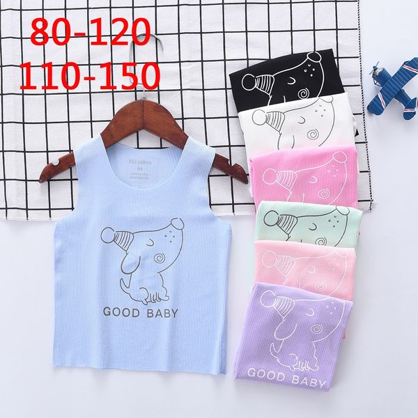 

casual cut 20 summer children's children's clothing vest vest wear modal cotton boneless camisole for boys and girls, Blue