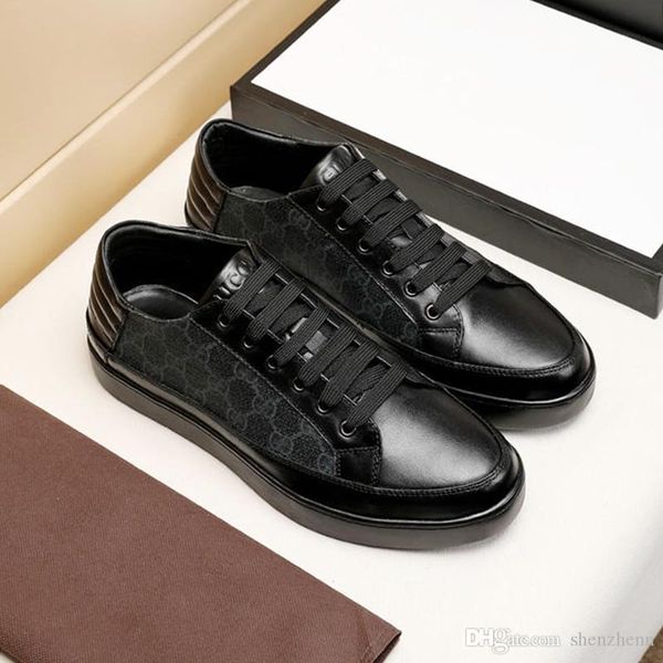 

luxury men shoes fashion sneakers with box footwears scarpe da uomo lace -up breathable g65 mens shoes vintage chaussures pour hommes sale, Black