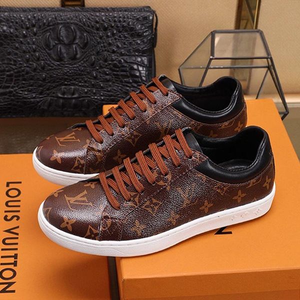 

new luxembourg sneaker new arrival mens shoes luxury designer lightweight footwears lace -up low casual sports men shoes with origin box, Black