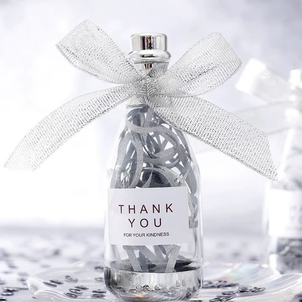 

12pcs plastic candy boxes thank you wedding gift boxes diy champage chocolate box baby shower wedding decoration supplies